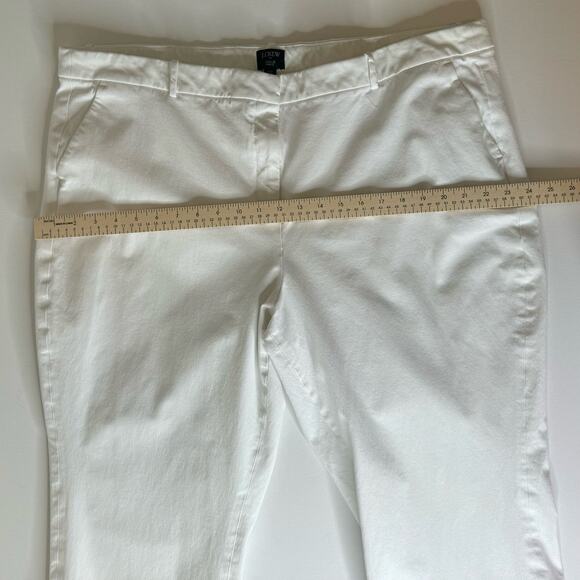 J Crew Womens Kallie Straight Leg Pant in White Sz 22 Office Neutral Minimalist - Picture 13 of 16